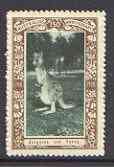 Australia 1938 Kangaroo & Young Poster Stamp from Australia's 150th Anniversary set, unmounted mint, stamps on animals, stamps on kangaroos