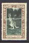 Australia 1938 Kangaroo & Young Poster Stamp from Australias 150th Anniversary set, unmounted mint, stamps on animals, stamps on kangaroos