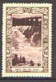 Australia 1938 Spillway, Eildon Weir (Waterfall) Poster Stamp from Australia