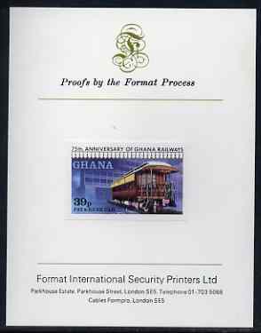 Ghana 1978 Pay & Bank Car 39p (from Railways set) imperf proof mounted on Format International proof card, as SG 869