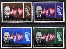 Gilbert & Ellice Islands 1966 Churchill Commem perf set of 4 unmounted mint, SG106-9, stamps on , stamps on  stamps on churchill, stamps on  stamps on personalities, stamps on  stamps on london, stamps on  stamps on cathedrals