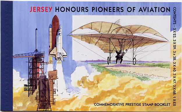 Jersey 2003 Centenary of Powered Flight prestige booklet complete, SG B62, stamps on , stamps on  stamps on aviation, stamps on  stamps on space