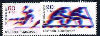 Germany - West 1979 Sport Promotion Fund set of 2 unmounted mint, SG 1890-91, stamps on , stamps on  stamps on sport, stamps on handball, stamps on canoeing