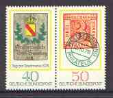 Germany - West 1978 Stamp Day set of 2 unmounted mint, SG 1871-72 , stamps on stamp on stamp, stamps on postal, stamps on stamponstamp