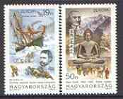 Hungary 1994 Europa (Discoveries) set of 2 unmounted mint, SG 4184-85, stamps on , stamps on  stamps on ships, stamps on explorers, stamps on buddha