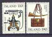 Iceland 1979 Europa  (Communications) set of 2 unmounted mint, SG 570-71, stamps on europa, stamps on communications, stamps on telephones, stamps on 