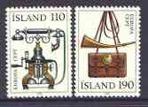 Iceland 1979 Europa  (Communications) set of 2 unmounted mint, SG 570-71, stamps on , stamps on  stamps on europa, stamps on communications, stamps on telephones, stamps on 