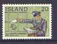 Iceland 1974 Postman from UPU set unmounted mint, SG 530, stamps on postman, stamps on  upu , stamps on 