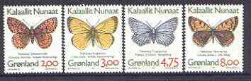 Greenland 1997 Butterflies set of 4 unmounted mint, SG 313-16, stamps on , stamps on  stamps on butterflies