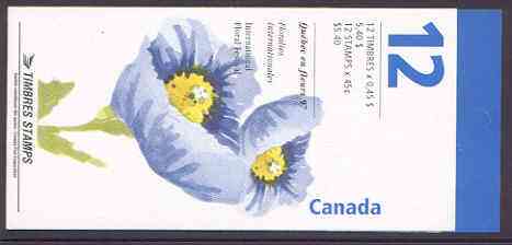 Canada 1997 Quebec in Bloom  $5.40 booklet complete and pristine, SG SB213, stamps on , stamps on  stamps on flowers, stamps on poppy