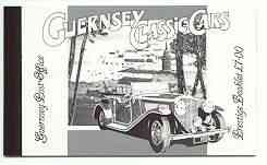 Guernsey 1994 Classic Cars £7 booklet complete and pristine SG B53, stamps on cars, stamps on bentley, stamps on peugeot, stamps on mercedes, stamps on humber, stamps on  mg , stamps on 
