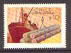 Chile 1978 Freighter Loading Timber 10p unmounted mint, SG 799*, stamps on , stamps on  stamps on timber, stamps on ships