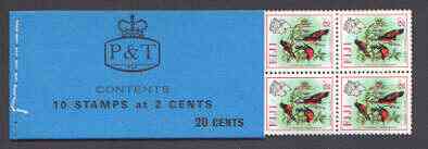Fiji 1971 Birds & Flowers 20c booklet complete and pristine, SG SB8, stamps on , stamps on  stamps on birds, stamps on flowers