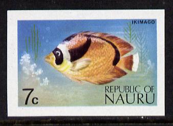 Nauru 1973 Fish 7c definitive (SG 104) unmounted mint IMPERF single, stamps on , stamps on  stamps on fish     marine-life