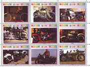 Komi Republic 1999 Motorcycles perf sheetlet containing set of 9 values unmounted mint, stamps on motorbikes, stamps on 