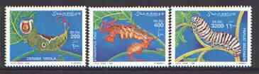 Somalia 1999 Insects (larvae) perf set of 3 unmounted mint*, stamps on , stamps on  stamps on insects, stamps on butterflies