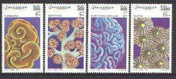 Somalia 1998 Marine Life (Corals) perf set of 4 unmounted mint*, stamps on , stamps on  stamps on marine life, stamps on coral