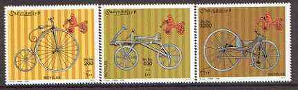 Somalia 2000 Early Bicycles perf set of 3 unmounted mint*, stamps on bicycles