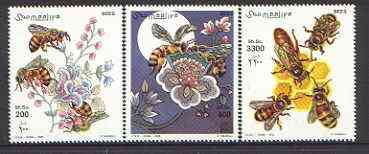 Somalia 2000 Honey Bees perf set of 3 unmounted mint Michel 805-07*, stamps on , stamps on  stamps on insects, stamps on bees, stamps on honey