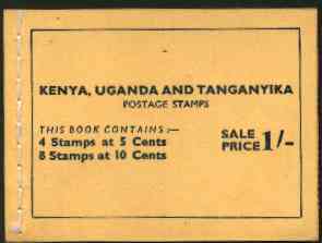 Booklet - Kenya, Uganda & Tanganyika 1954 1s booklet complete containing panes of 5c (Dam) & 10c (Giraffe) SG SB6