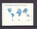 Liberia 1958 Human Rights 3c imperf proof of blue only on gummed paper unmounted mint, as SG 811, stamps on human rights, stamps on maps, stamps on united nations