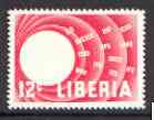 Liberia 1958 Human Rights 12c perf proof of carmine only on gummed paper (appears as missing black) unmounted mint as SG 814, stamps on human rights, stamps on medical, stamps on united nations, stamps on weather