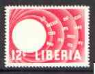 Liberia 1958 Human Rights 12c perf proof of carmine only on gummed paper (appears as missing black) unmounted mint as SG 814, stamps on , stamps on  stamps on human rights, stamps on medical, stamps on united nations, stamps on weather