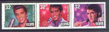 Marshall Islands 1997 Elvis presley 20th Death Anniversary set of 3 unmounted mint, SG 784-86, stamps on music, stamps on personalities, stamps on elvis, stamps on entertainments, stamps on films, stamps on cinema