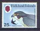 Falkland Islands 1980 Peregrine Falcon 25p from Birds of Prey set unmounted mint, SG 387, stamps on , stamps on  stamps on birds, stamps on birds of prey, stamps on falcons