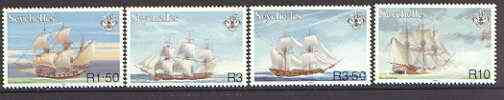 Seychelles 1999 18th Century Ships set of 4 unmounted mint, SG 890-93, stamps on ships
