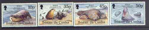 Tristan da Cunha 1995 Seals set of 4 unmounted mint SG 586-89, stamps on seals
