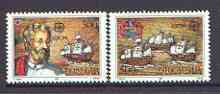Yugoslavia 1992 Europa - 500th Anniversary of Discovery of America by Columbus set of 2 unmounted mint SG 2785-86*, stamps on , stamps on  stamps on europa, stamps on ships, stamps on explorers, stamps on columbus