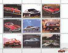 Chuvashia Republic 2000 Ford Mustang perf sheetlet containing set of 9 values unmounted mint, stamps on , stamps on  stamps on cars, stamps on ford