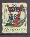 Guyana 1983 $12 on $1.10 Royal Wedding Official Parcel Post Stamp unmounted mint, SG OP4*, stamps on flowers, stamps on royalty, stamps on charles, stamps on diana