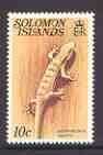 Solomon Islands 1979 Gecko 10c (without imprint) from Reptiles def seunmounted mint SG 393A, stamps on , stamps on  stamps on animals, stamps on reptiles    