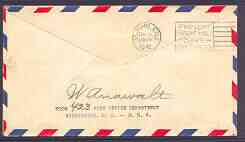 United States 1932 airmail cover to Newfoundland backstamped 'Prevent Forest Fires - Save Our Forests'