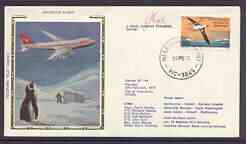 Australian Antarctic Territory 1978 Boeing 747 silk cover for Qantas Antarctic Flight, signed by J Koch, courier, stamps on aviation, stamps on boeing, stamps on polar, stamps on penguin