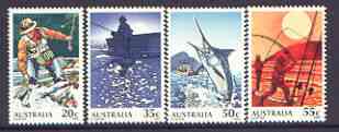 Australia 1979 Fishing set of 4 unmounted mint, SG 724-27*, stamps on , stamps on  stamps on fishing