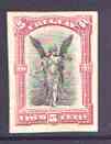 Uruguay 1911 First Pan-American Postal Congress 5c (Iris?  Messenger of the Gods) imperf colour trial proof on thin card as SG 306 (several colours available but price is for ONE) ex ABNCo archives, stamps on , stamps on  stamps on myths, stamps on postal, stamps on  stamps on mythology