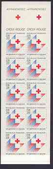 France 1988 Red Cross (Cross) 28f Booklet complete and pristine SG XSB38, stamps on red cross      