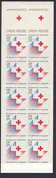 France 1988 Red Cross (Cross) 28f Booklet complete and pristine SG XSB38, stamps on red cross