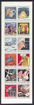 France 1988 Communications (Comic Characters) 26f40 Booklet complete and pristine SG CSB10, stamps on communications, stamps on comics, stamps on postbox, stamps on indians, stamps on pram