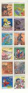 France 1993 Greetings Stamps (The Pleasure of Writing) 33f60 Booklet complete and pristine SG CSB23, stamps on , stamps on  stamps on clowns, stamps on cats, stamps on pigs, stamps on swine, stamps on santa, stamps on letter, stamps on writing