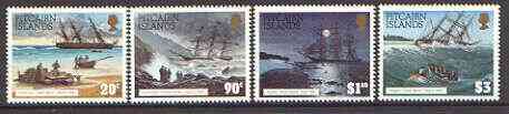 Pitcairn Islands 1994 Shipwrecks set of 4 unmounted mint, SG 450-53, stamps on , stamps on  stamps on ships, stamps on shipwrecks, stamps on disasters