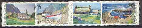 Tristan da Cunha 1978 Paintings by Roland Svensson (2nd series) set of 4 unmounted mint, SG 234-37, stamps on arts, stamps on churches, stamps on ships, stamps on harbours