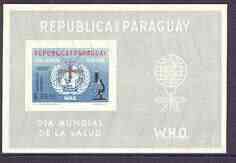 Paraguay 1962 Malaria Eradication imperf m/sheet unmounted mint, Mi BL23, stamps on , stamps on  stamps on medical, stamps on malaria, stamps on diseases, stamps on insects, stamps on microscopes, stamps on  stamps on chemistry