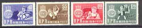 Rumania 1963 Freedom From Hunger set of 4 unmounted mint, SG 2993-96, stamps on , stamps on  stamps on farming, stamps on  stamps on food, stamps on  stamps on  ffh , stamps on  stamps on tractor, stamps on  stamps on  ffh , stamps on  stamps on 