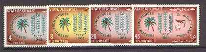 Kuwait 1963 Freedom From Hunger set of 4 unmounted mint, SG 184-87