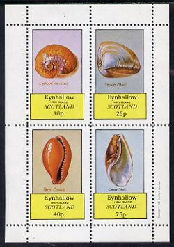 Eynhallow 1981 Shells (Cyclope Neritea etc) perf set of 4 values (10p to 75p) unmounted mint, stamps on , stamps on  stamps on marine-life     shells