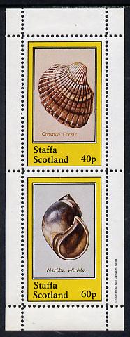 Staffa 1981 Shells (Cockle) perf set of 2 values (40p & 60p) unmounted mint, stamps on , stamps on  stamps on marine-life     shells